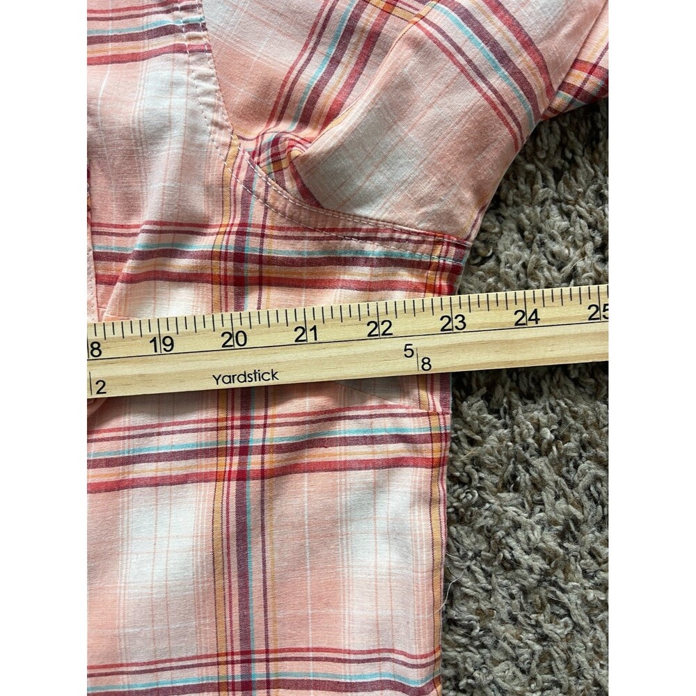 Wrangler Turquoise Pearl Snap Button Up Shirt Womens XL Western Rodeo Aztec - Picture 7 of 8